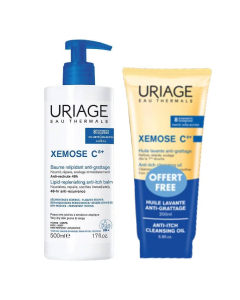 Uriage Xémose C8+ Kit Anti-Itch Soothing Oil Balm + Cleansing Soothing Oil