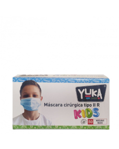 Yuka Mascarillas Quirúrgicas Tipo IIR Niños Azul 50uds