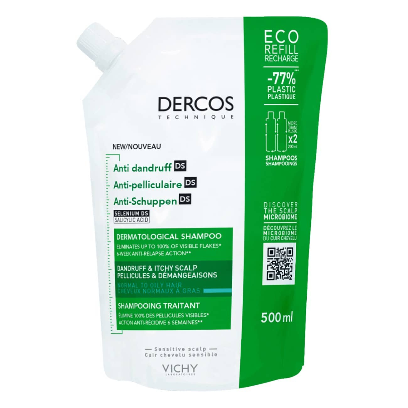 Dercos AntiDandruff Shampoo Oily Hair Refill 500ml