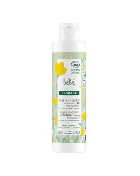 Aceite bio multiusos para bebés Klorane 200 ml